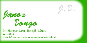 janos dongo business card